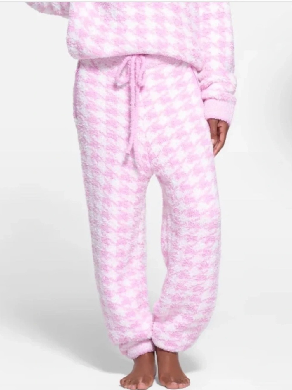 SKIMS Cozy Unisex Jogger NWT in Petal Houndstooth in XXS/XS